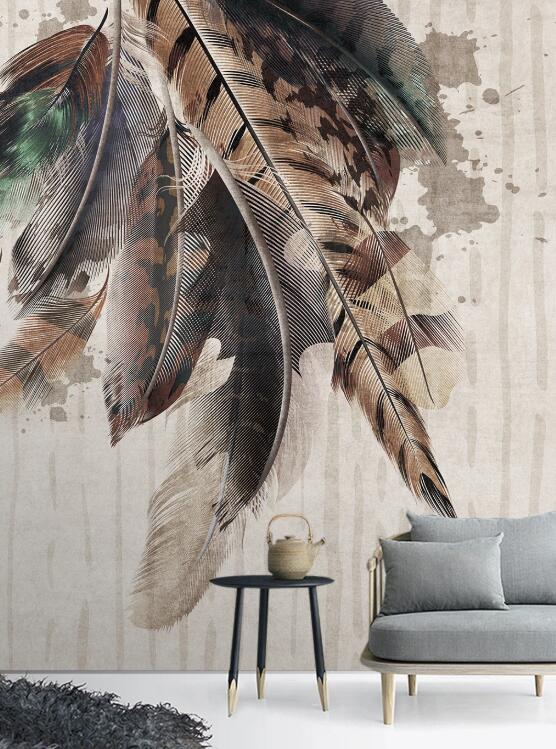 3D Rich Feather Decoration 2610 Wall Murals