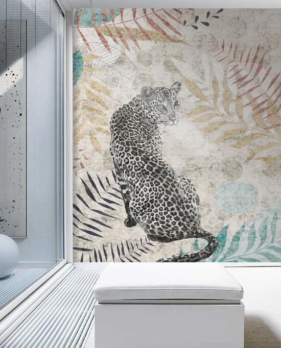 3D Melancholy Leopard 2609 Wall Murals