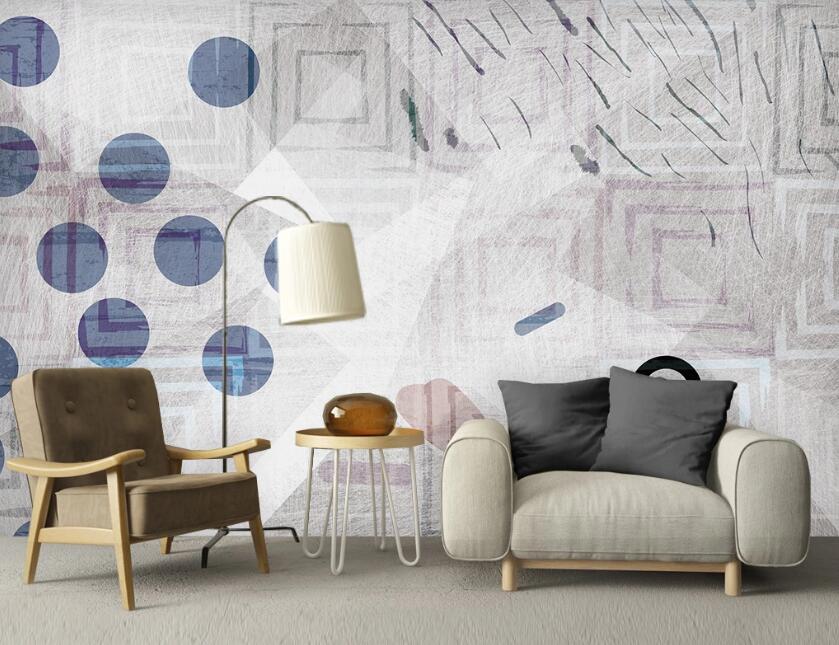 3D Blue Small Circles 2436 Wall Murals