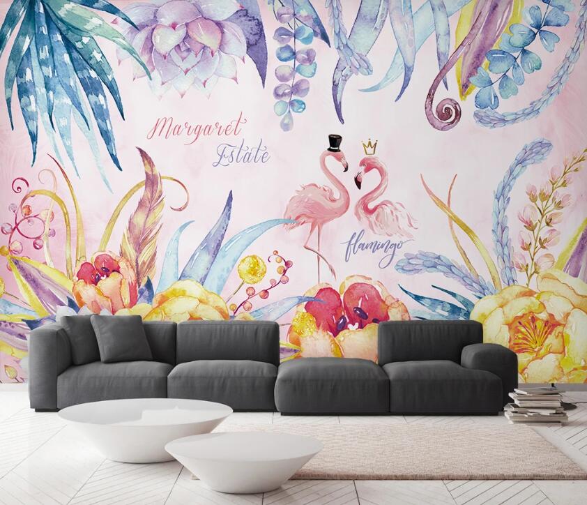 3D Gorgeous And Noble Flamingos 2408 Wall Murals