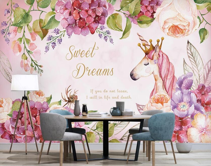 3D Pink Sweet Dreams 2396 Wall Murals