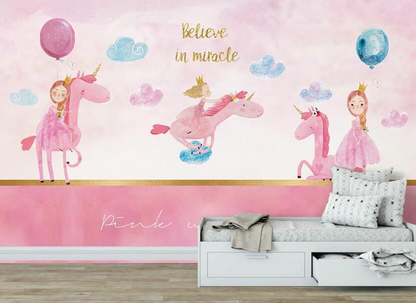 3D Girls Riding Horses 1125 Wall Murals