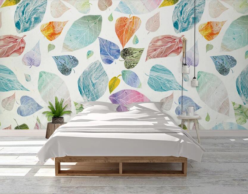 3D Colored Leaves 1112 Wall Murals