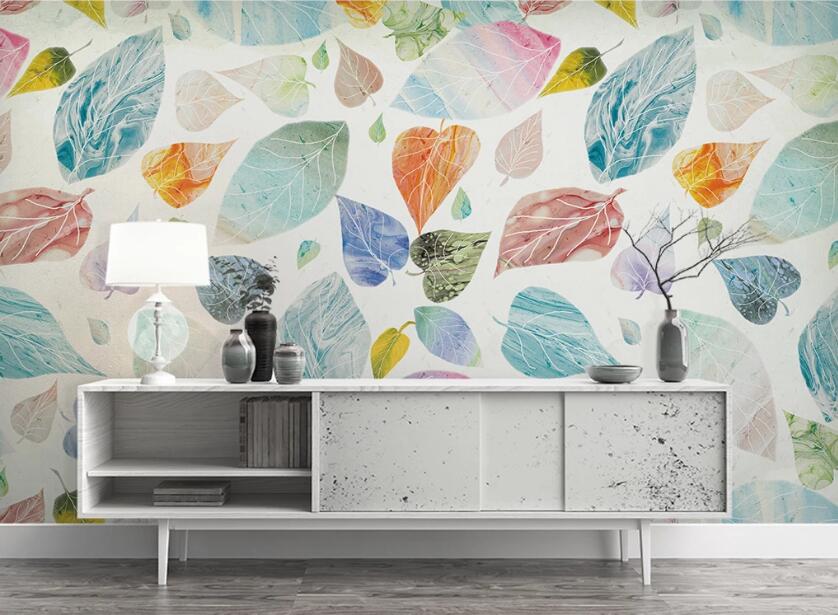 3D Colored Leaves 1112 Wall Murals