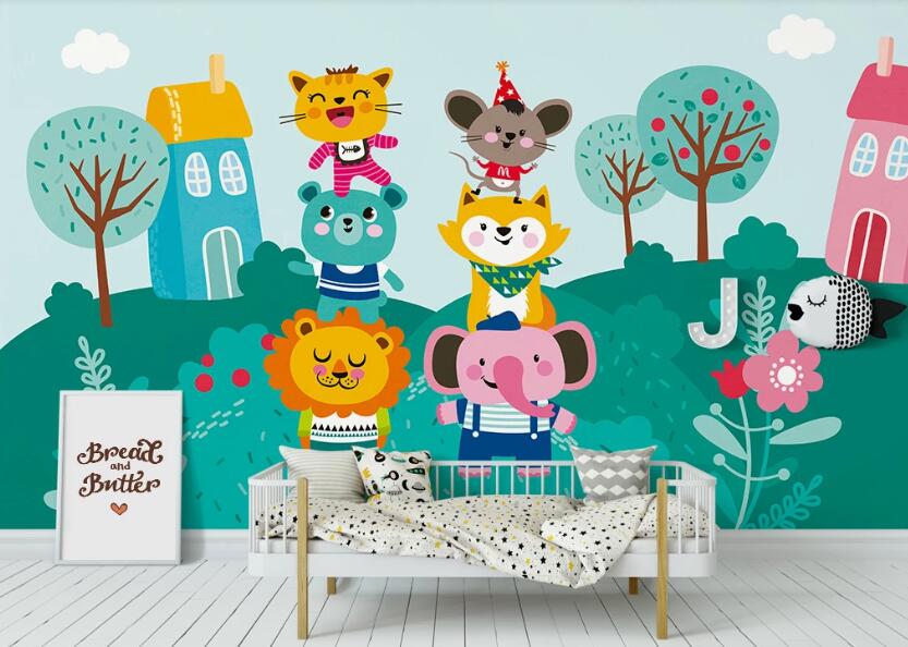 3D Animal Cascade 1072 Wall Murals