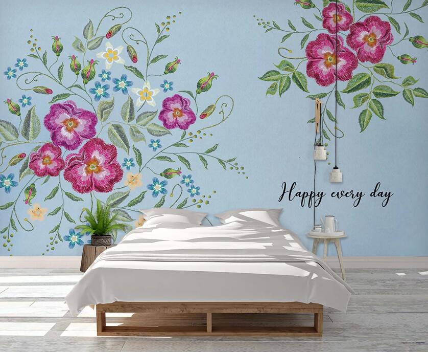 3D Flowers Bloom 1059 Wall Murals