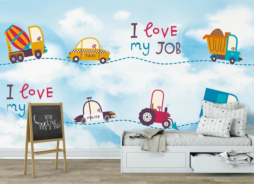 3D Childlike Traffic Line 1042 Wall Murals