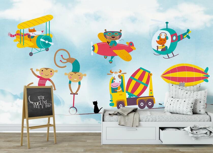 3D Monkey Traffic 1039 Wall Murals