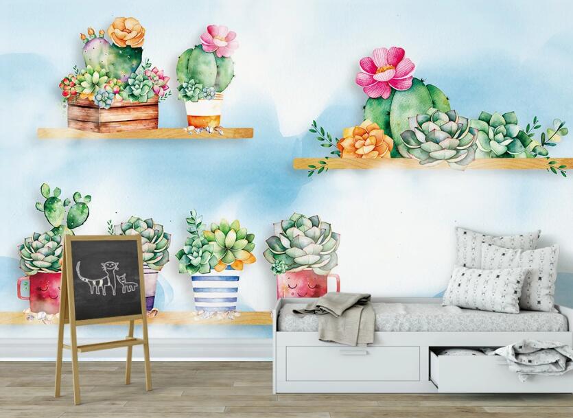 3D Summer Succulents 1034 Wall Murals