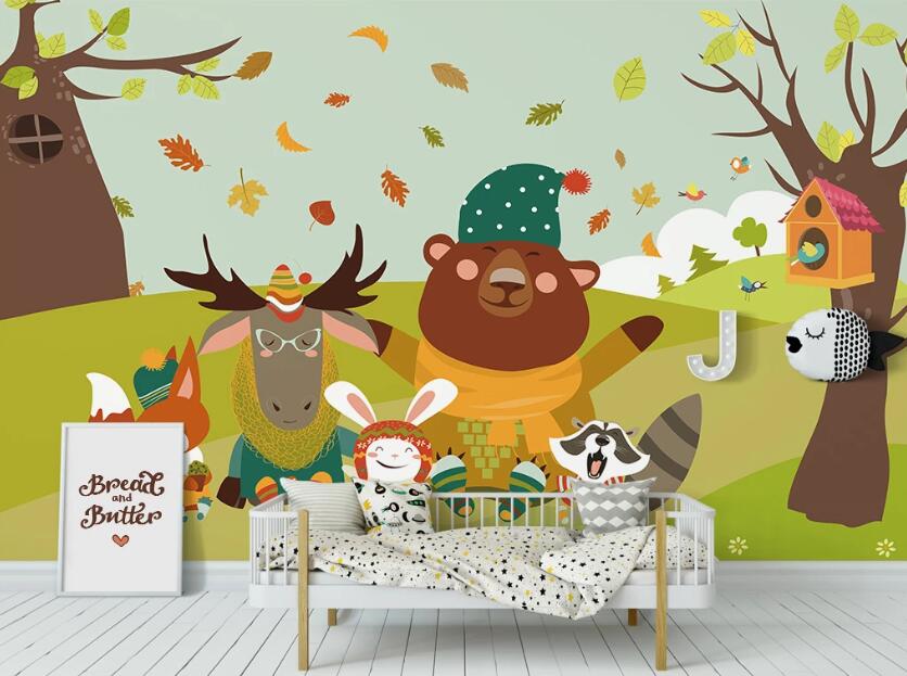 3D Bread Fall 1030 Wall Murals