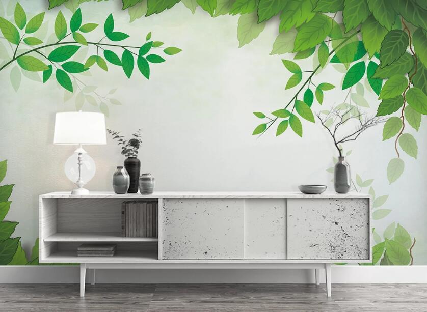3D Summer Leaves 1015 Wall Murals
