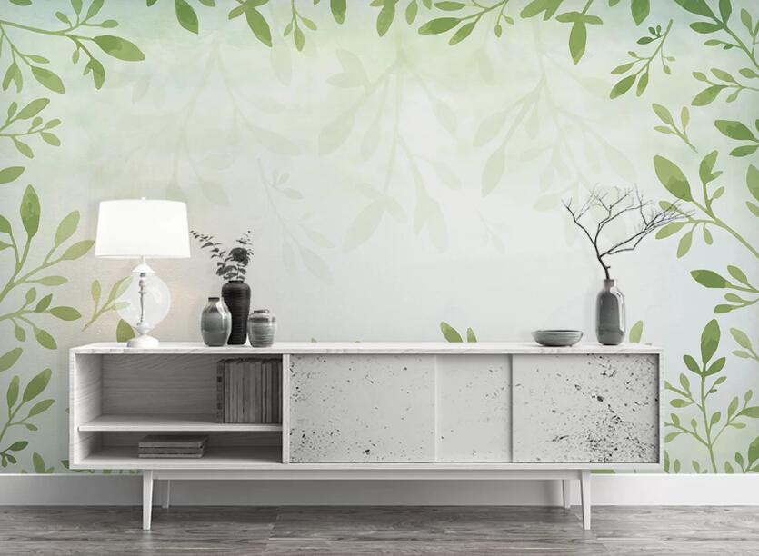 3D Circle Leaves 1012 Wall Murals