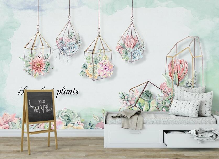 3D Geometric Flower Frame 997 Wall Murals