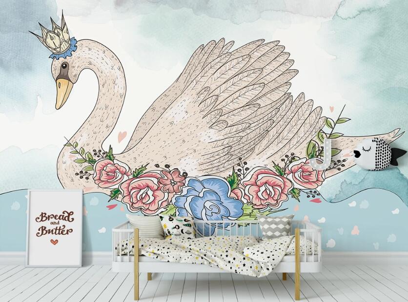 3D Swan Queen 975 Wall Murals
