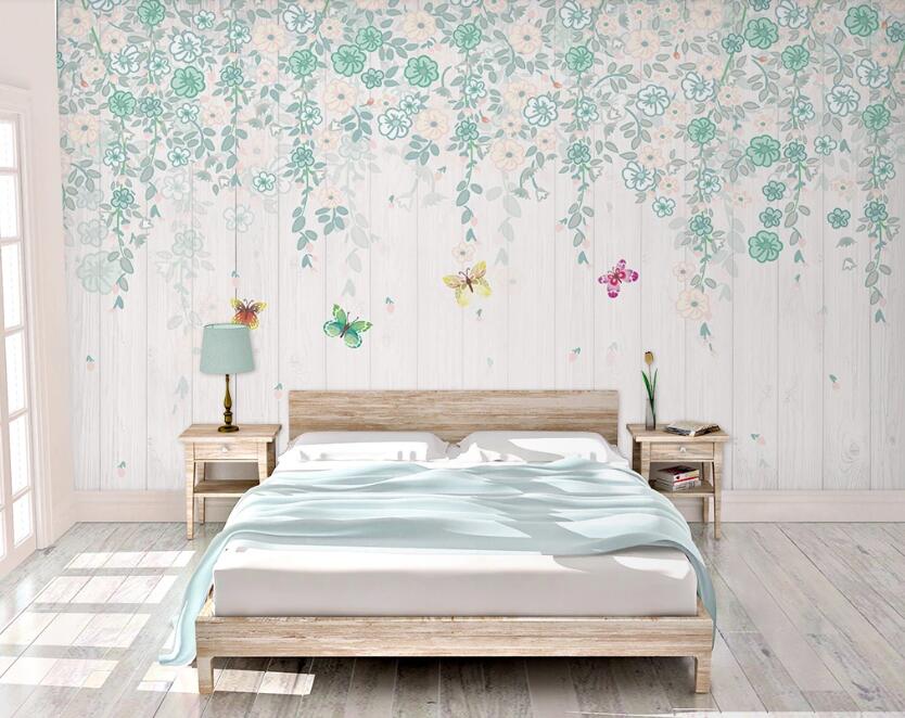 3D Four Color Butterflies 702 Wall Murals