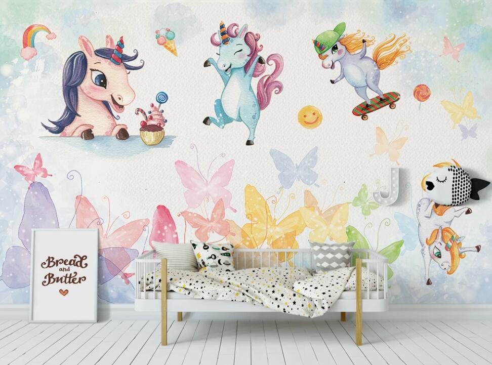 3D Vigorous Ponies 928 Wall Murals