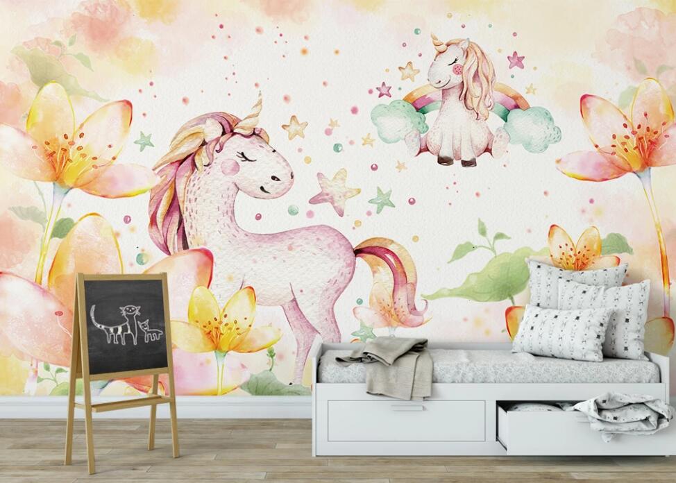 3D Orange Dream World 924 Wall Murals