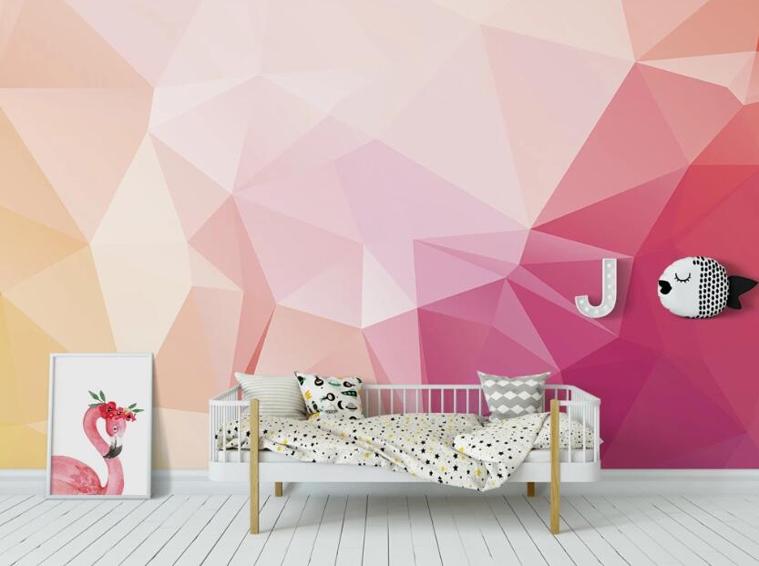 3D Pink Three-dimensional Shape 892 Wall Murals