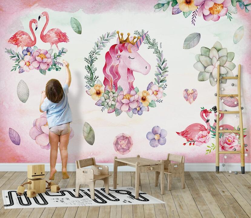 3D A Pink Horse 892 Wall Murals
