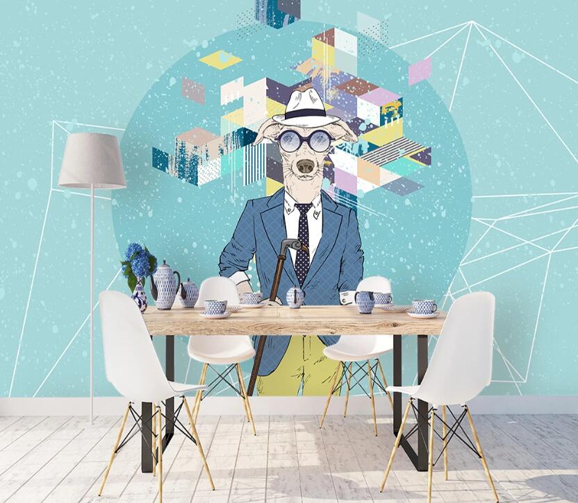 3D Gentleman Old Sheep 1145 Wall Murals