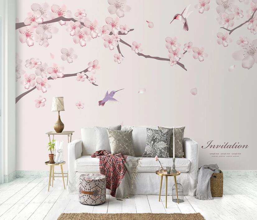 3D Spring Peach Blossom 1126 Wall Murals