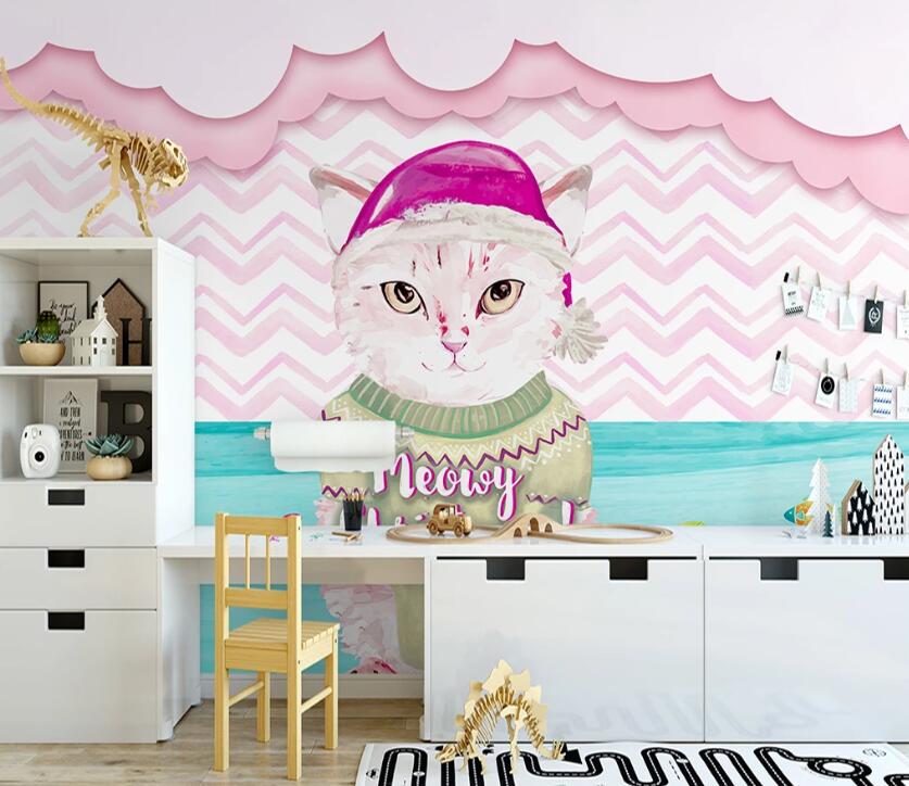 3D Warm Cute Kitten 1115 Wall Murals