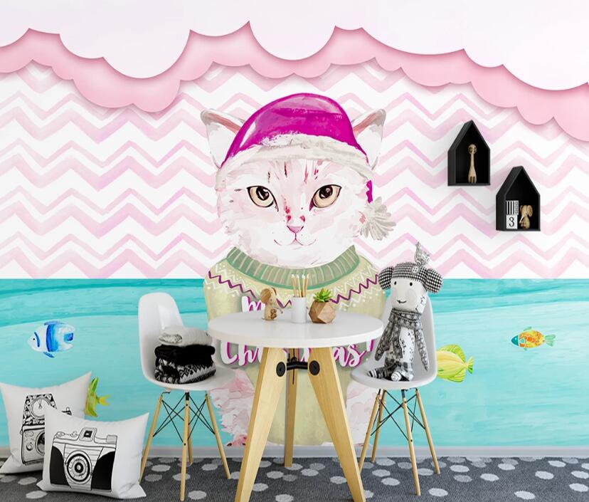 3D Warm Cute Kitten 1115 Wall Murals