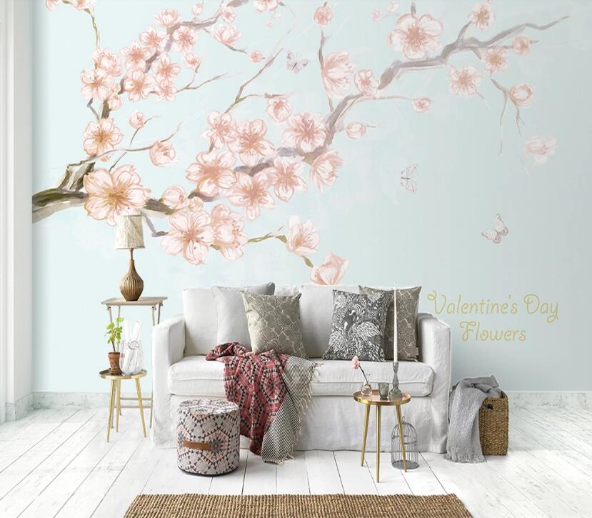 3D Elegant Flower Branches 1073 Wall Murals