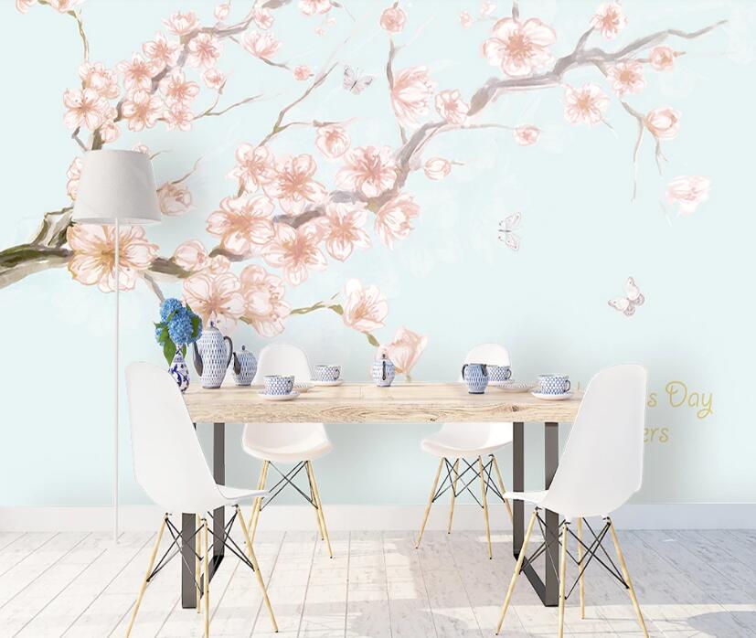 3D Elegant Flower Branches 1073 Wall Murals