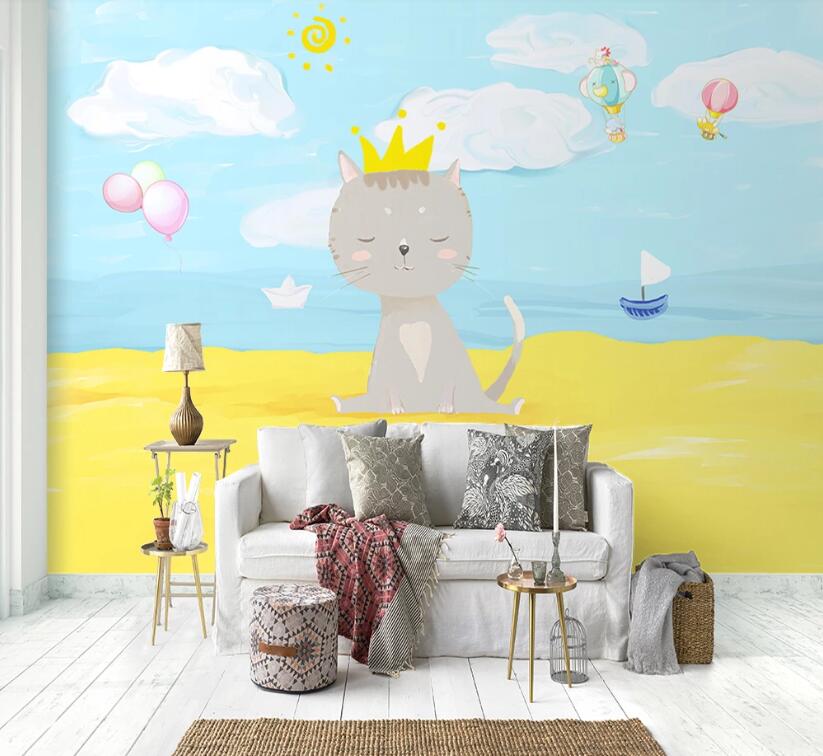 3D Summer Pride Kitten 1047 Wall Murals