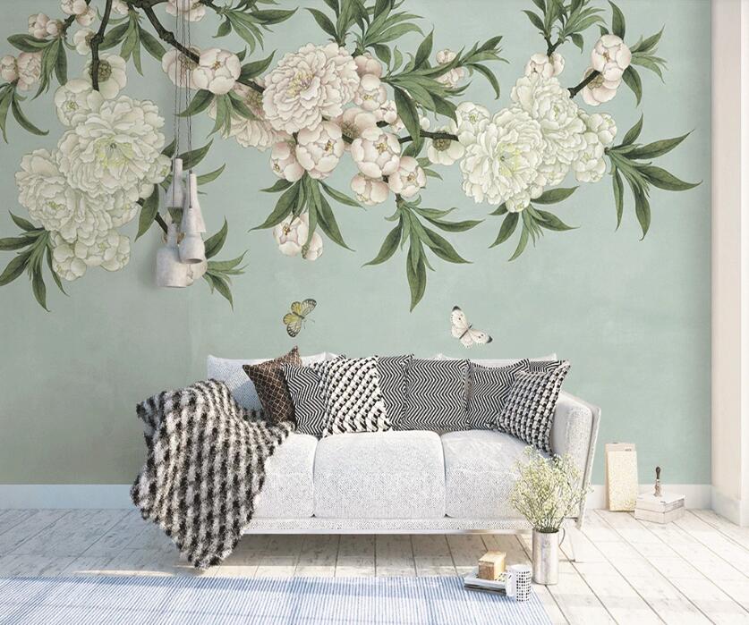 3D Classical Flower Cluster 969 Wall Murals