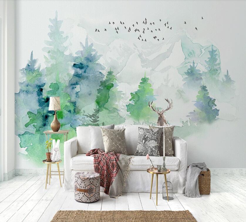 3D Green Ink 943 Wall Murals