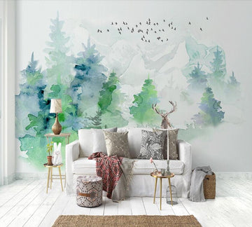3D Green Ink 943 Wall Murals