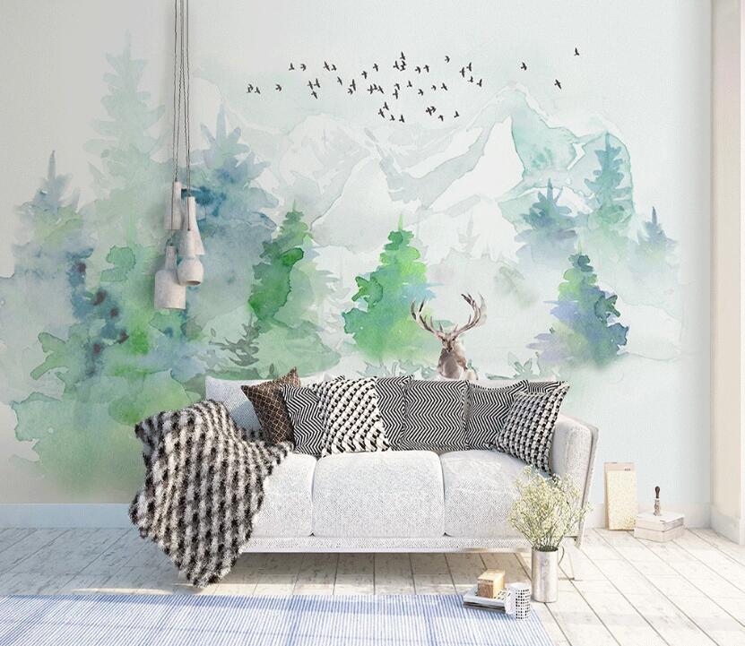 3D Green Ink 943 Wall Murals