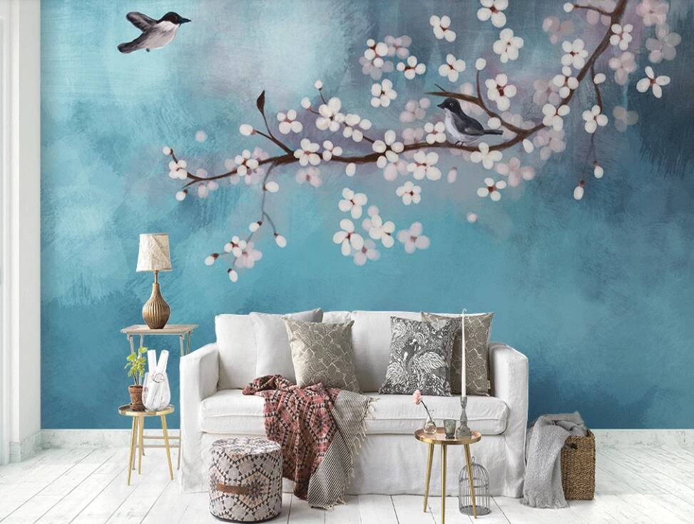 3D Peach Blossom 937 Wall Murals