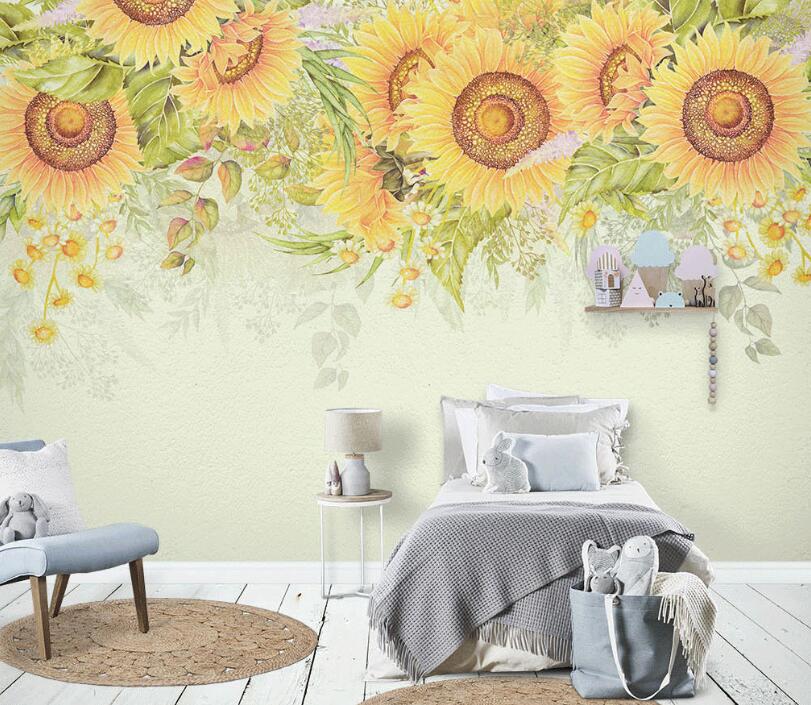 3D Vitality Sunflower 882 Wall Murals