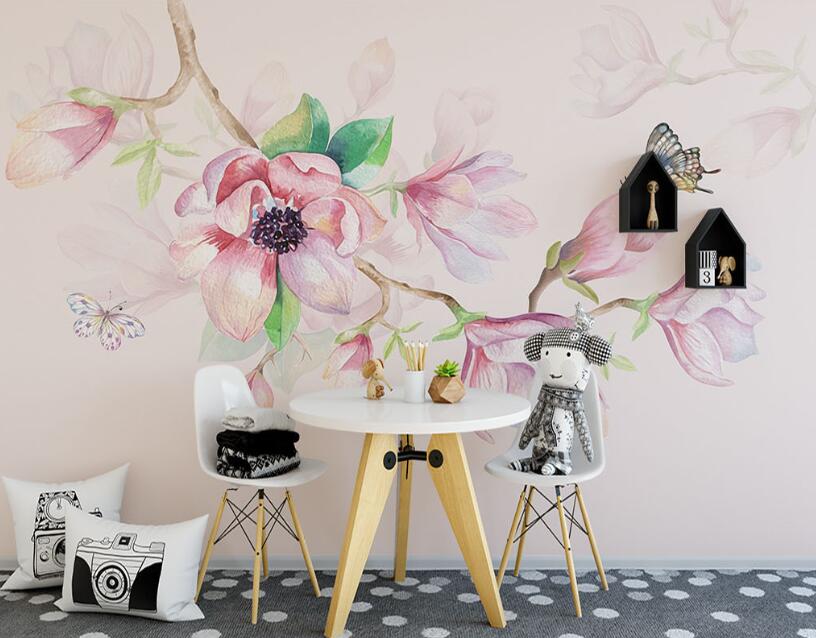 3D Blooming Beautiful Flowers 880 Wall Murals