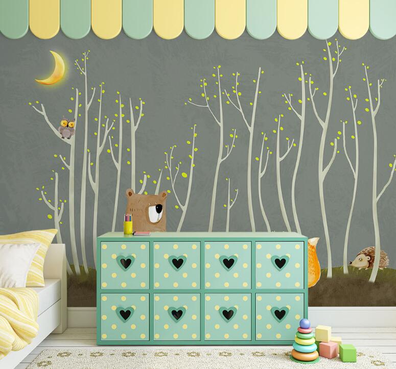 3D Childlike Trees 866 Wall Murals