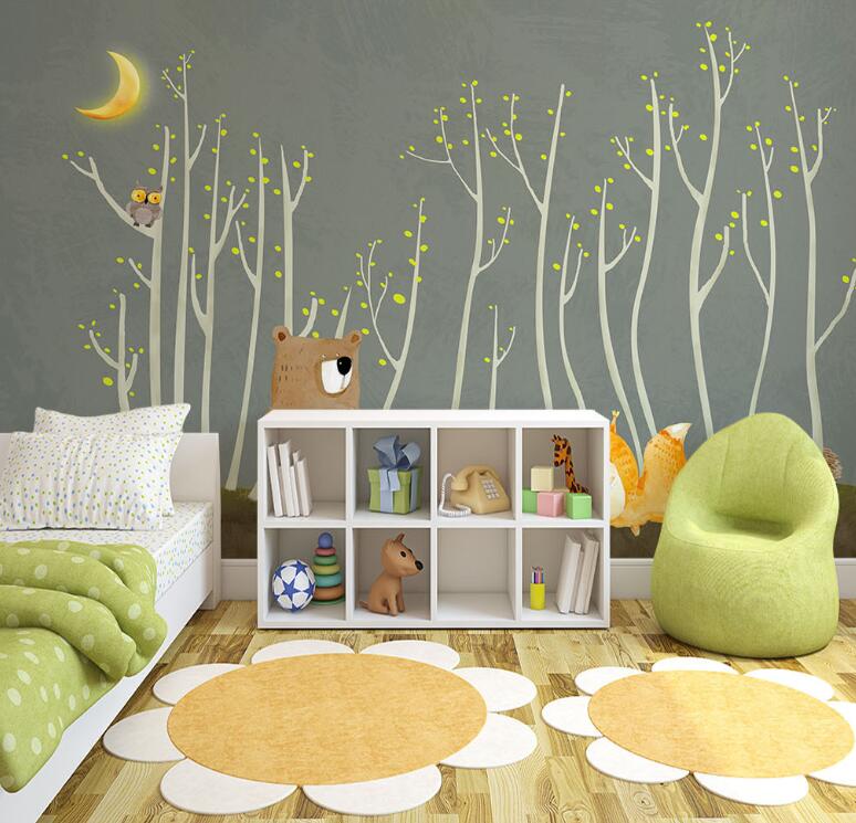 3D Childlike Trees 866 Wall Murals