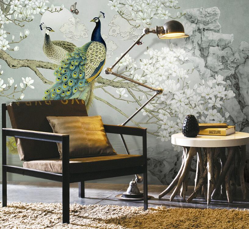 3D Gorgeous Peacock 862 Wall Murals