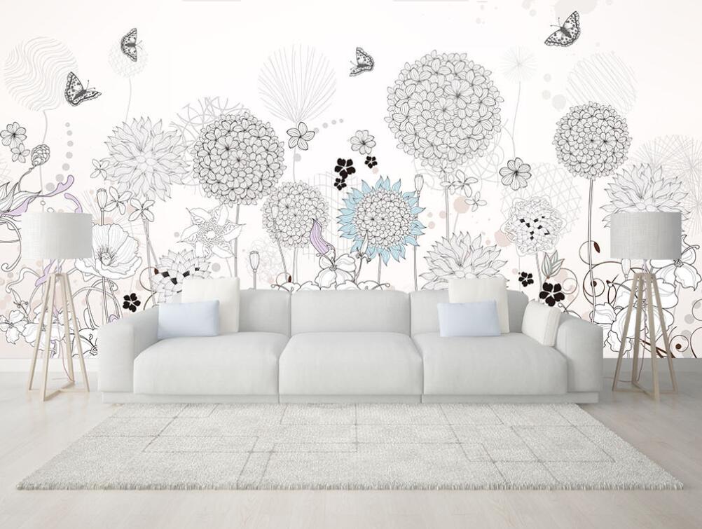 3D Butterfly Bush 857 Wall Murals