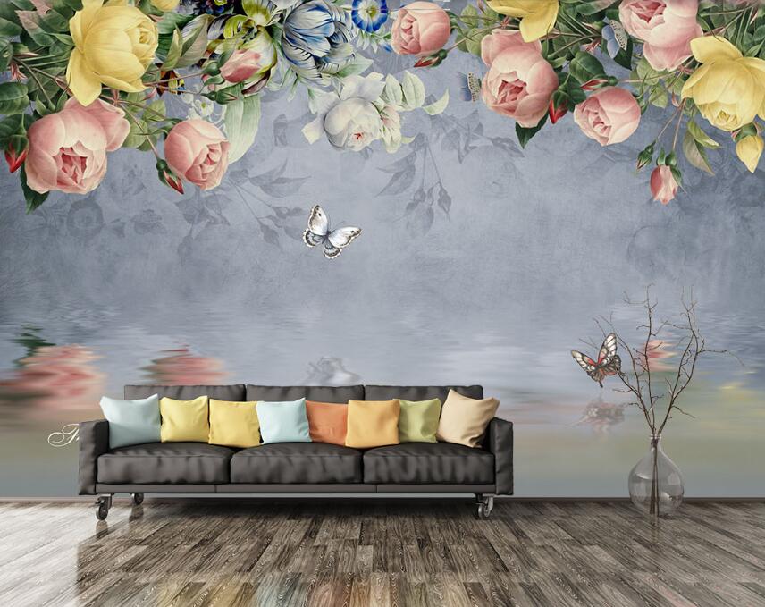 3D Flower Decoration 056 Wall Murals