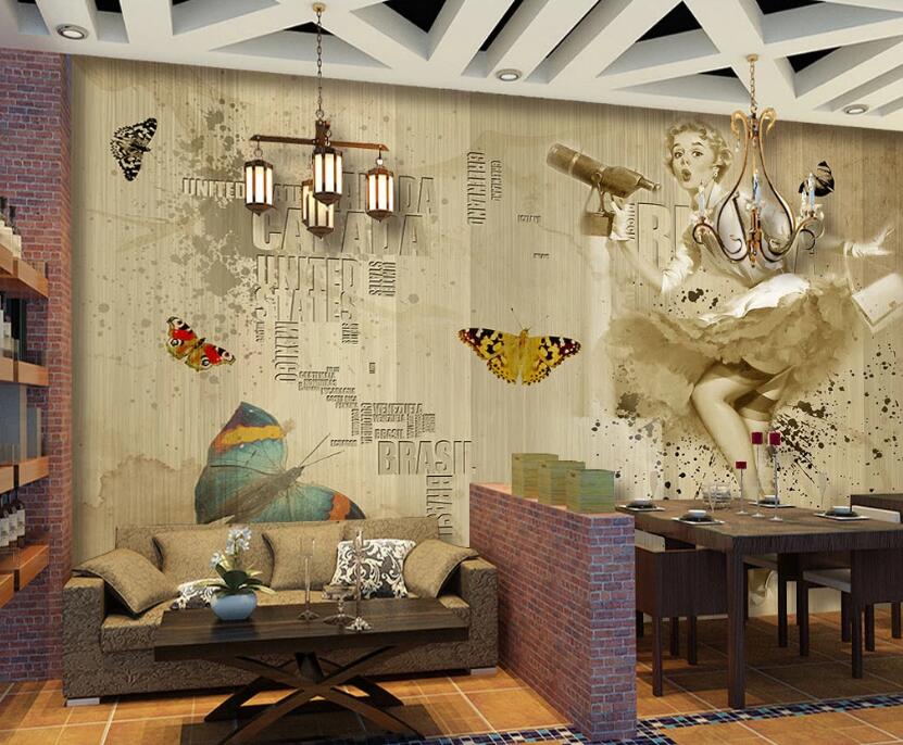 3D Running Girl 042 Wall Murals