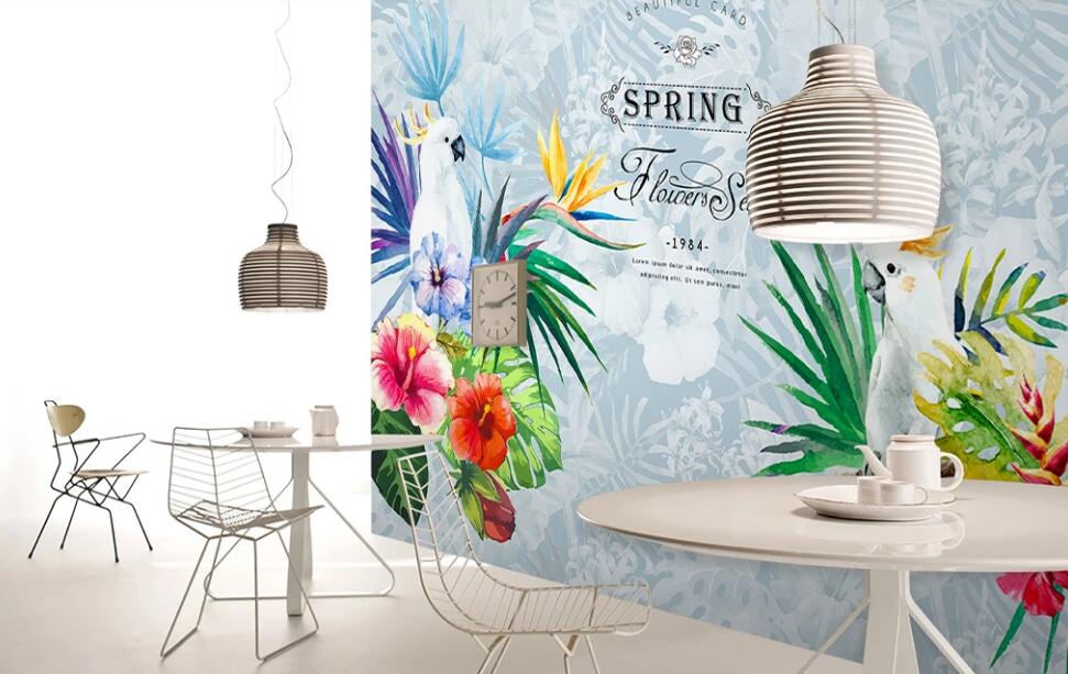 3D White Bird 038 Wall Murals