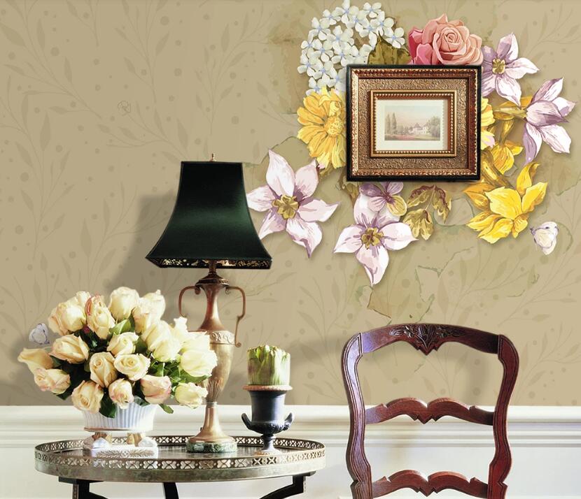 3D Gorgeous Flower Clusters 036 Wall Murals