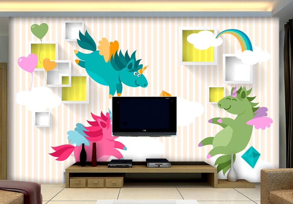 3D Happy Little Dragon 012 Wall Murals