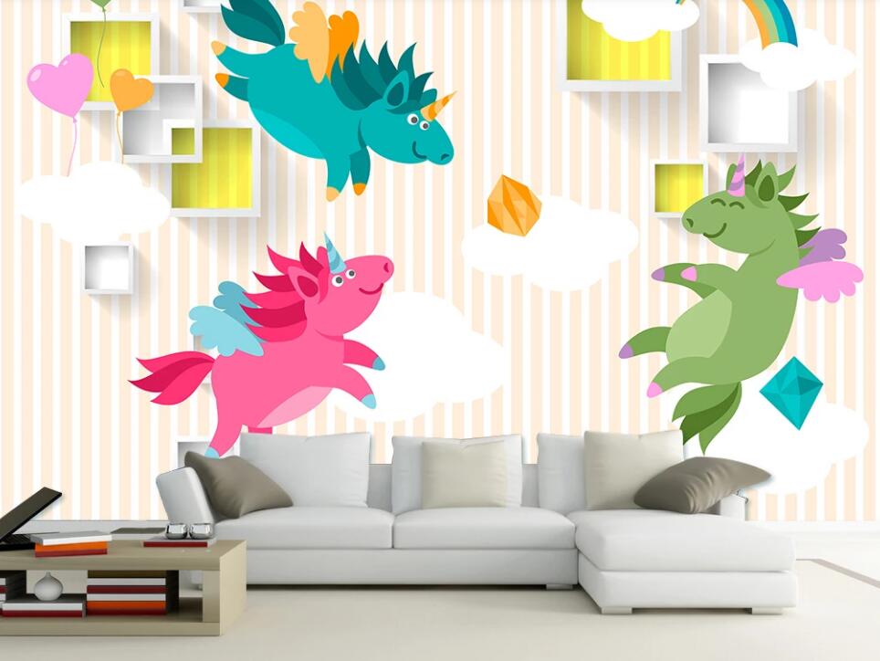 3D Happy Little Dragon 012 Wall Murals