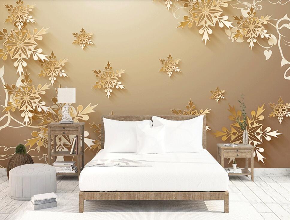 3D Golden Paper Cut 009 Wall Murals