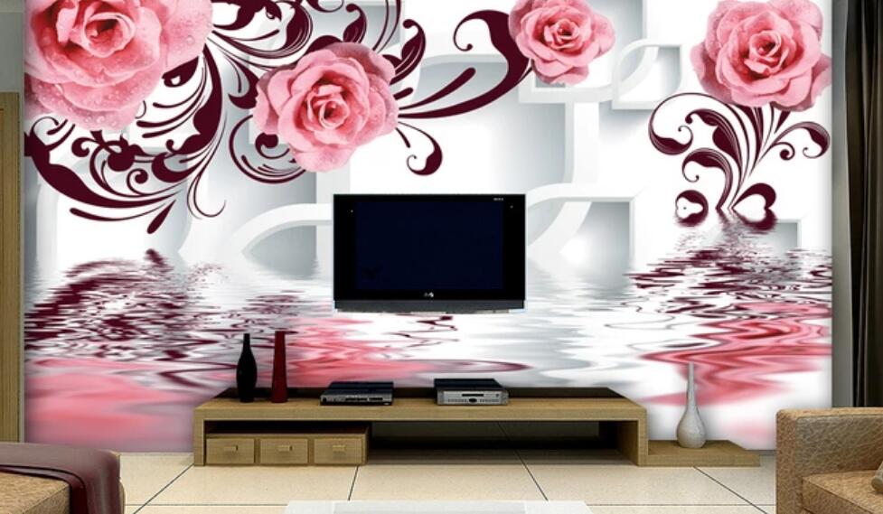 3D Beautiful Rose 005 Wall Murals