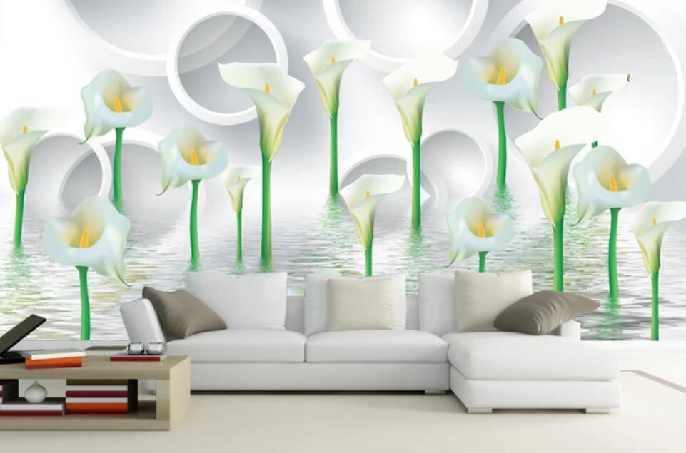 3D Lilies Bloom 003 Wall Murals